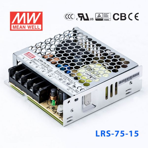 明纬电源LRS-75-15 75W 15V5A单